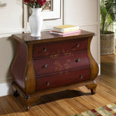 Artistic Expression Hand Painted 3 Drawer Accent Chest