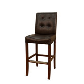 Hancock Stool in Suede with Eggplant Leather