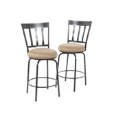 Skyline Stool in Black with Coffee Microfiber