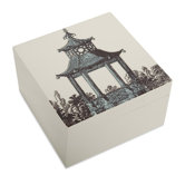 Alabaster Lacquer Box in Pavilion Aqua