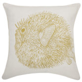 Sea Life Puffer fish Pillow in Corn