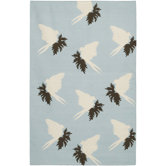 Flat-weave Dhurrie Ponder/Cream Swallows Rug
