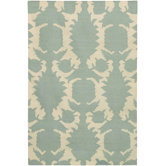 Flat-weave Dhurrie Dove/Cream Flock Rug