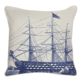 Outdoor Ship Pillow in Denim