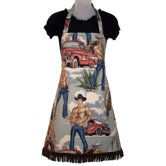 Smokin' Hot Cowboys Women's Bib Style Apron