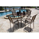 Chub Cay Patio 5 Piece Bar Height Dining Set