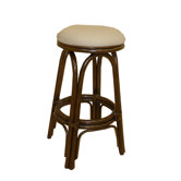 Carmen Indoor Rattan 30" Swivel Bar Stool in Antique Finish