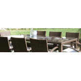 Soho Patio Rectangular Dining Table Glass Top Only