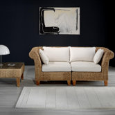 Seagrass Loveseat with Cushions