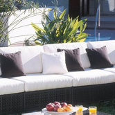 Soho Patio Lounge Armless Chair with Cushion