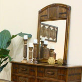 Polynesian Arched Dresser Mirror