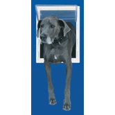 Medium White Aluminum Pet Door