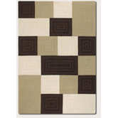 Super Indo - Natural Square Ridge/Chocolate Neutrals Rug