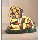 Tiffany Dog Table Lamp