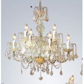 Vivaldi Nine Light Chandelier in Gold
