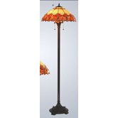 Beige Floor Lamp in Amber