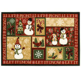 Home for the Holidays Let It Snow Novelty Rug