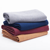 Herringbone Organic Wool Blanket