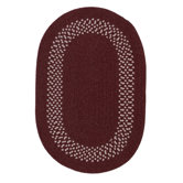 Banded Wool Blend Holly Berry/Oatmeal Rug