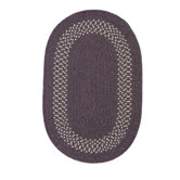 Banded Wool Blend Dark Plum/Oatmeal Rug