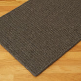 All-Natural Wool Herringbone Dark Brown Rug