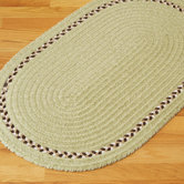 Chenille Accent Stripe Celery Kids / Juvenile Bath Rug