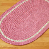 Chenille Accent Stripe Pink Kids / Juvenile Bath Rug