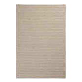 Natural Wool Houndstooth Cream Braided Rug