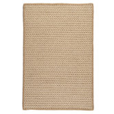 Natural Wool Houndstooth Tea Braided Rug
