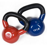 12-15 lbs Premium Vinyl Kettlebell Set
