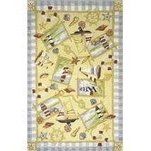 Coastal Sand Lighthouse Novelty Rug