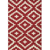 Laguna Red Geometric Rug