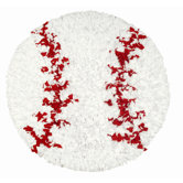 Shaggy Raggy Baseball Kids Rug
