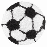 Shaggy Raggy Soccer Ball Kids Rug