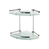 Outline Wall Mount Corner Shelf in Polished Chrome