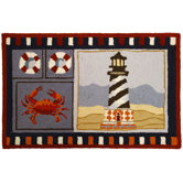 Lighthouse and Crab Rug