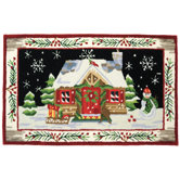 Accents Seasonal St Nick's Cabin Novelty Rug