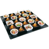 Tablett quadratisch in Schwarz