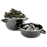 Muscheltopf in Schwarz