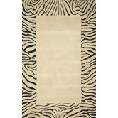 Seville Neutral Tiger Border Rug
