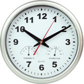 25,4cm Wanduhr Hygrometer