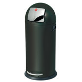 Gro&szlig;raum-Abfallbox "KickMaxx 50" aus Stahlblech in Schwarz