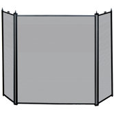 3 Panel Matte Fireplace Screen