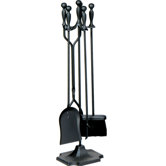 4 Piece Metal Fireplace Tool Set
