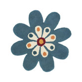 Fantasia Flower Turquoise Kids Rug