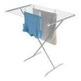 84cm x 52cm Stand-W&auml;schetrockner "Compact" in Silber / Wei&szlig;