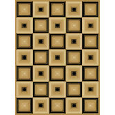 Blocks Dimensions Squares Beige/ Black Rug