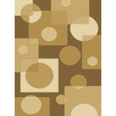 Dimensions Circles Brown Rug