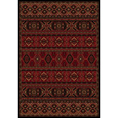Radiance Crimson Aztec Mosaic Rug
