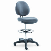 Interval Series Swivel Stool, Gray Fabric